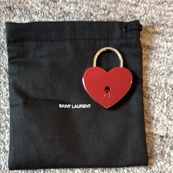 NEW Saint Laurent Red Heart Keychain - Picture 2 of 3